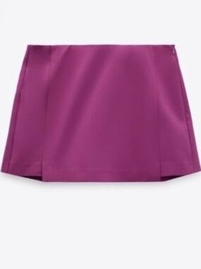 NWT Zara Asymmetric Magenta Purple / Pink Skort Medium